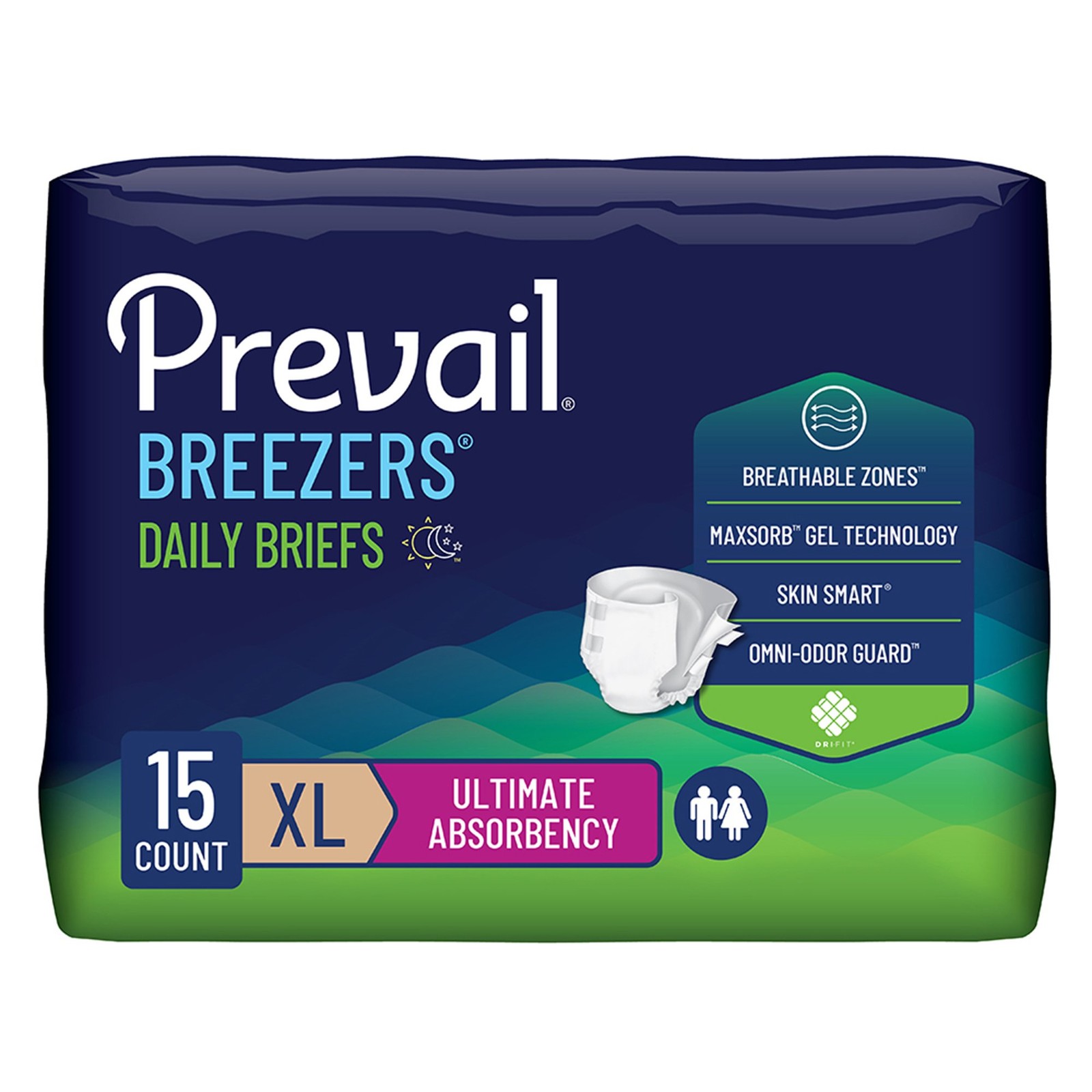 incontinence brief prevail breezers