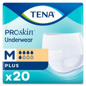 Absorbent Underwear TENA® ProSkin™ Plus Pull On with Tear Away Seams Adult Medium Unisex Disposable Moderate Absorbency - Pack of 20