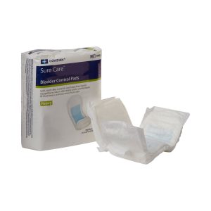 Bladder Control Pad Sure Care™ 4 X 12-1/2 Inch Heavy Absorbency Polymer Core One Size Fits Most - Bag of 16