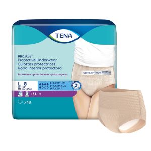 Absorbent Underwear TENA® ProSkin™ Protective Pull On with Tear Away Seams Adult Large Female Disposable Moderate Absorbency - Bag of 18